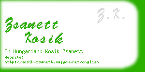 zsanett kosik business card